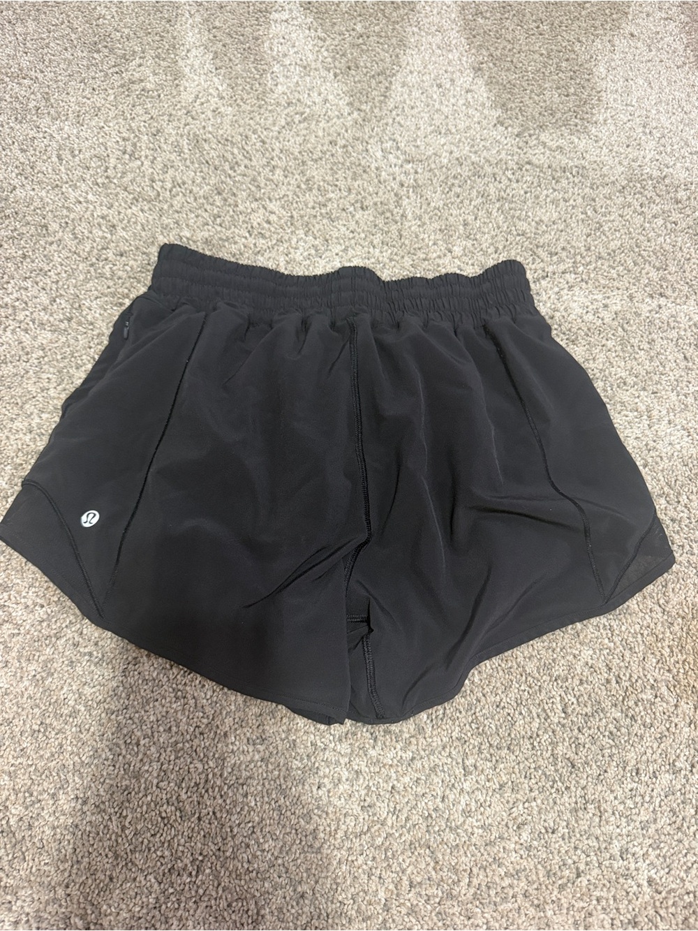 lululemon athletica Black Women's Athletic Shorts with Elastic Waist